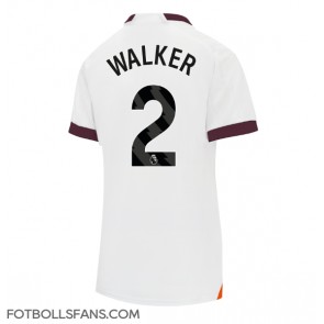 Manchester City Kyle Walker #2 Replika Bortatröja Damer 2023-24 Kortärmad